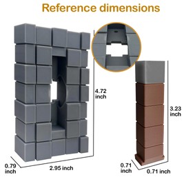 Game Room Light Switch Cover, 1 Toggles Blocks Light Switch Cover, My World Room Decor, More Sturdy, 1 Gangs Standard Size for Fans Kids Bedroom Decoration, Grey Torch
