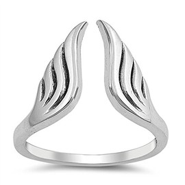 Angel Wings Wholesale Ring New .925 Solid Sterling Silver Open Band Size 8