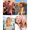 CULEB 2 Pairs of Heart Sunglasses, Trendy 90s Retro Heart