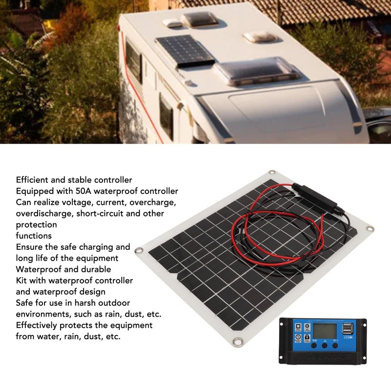 300 Watts 12 Volt/24 Volt Solar Panel Kit High Efficiency,