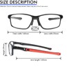 MMOWW 2 Pack Rectangular Reading Glasses for Men Sports Style