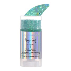 MAEPEOR Body Glitter Stick 6 Colors Holographic Mermaid Sequins Chunky Face Glitter Stick Singer Concerts or Music Festival Rave Body Makeup (Color 04)