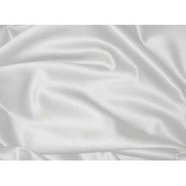 White Dull Bridal Satin Fabric 60" Wide by The Yard