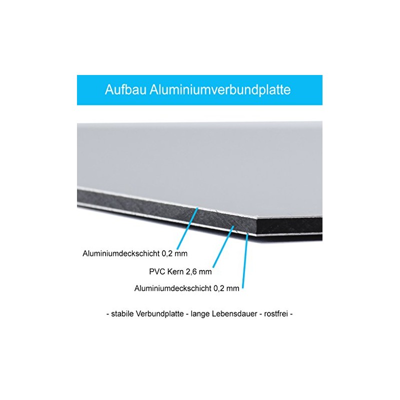 Sign "Achtung Videoüberwachung" in Multiple Languages Aluminium / Dibond 200