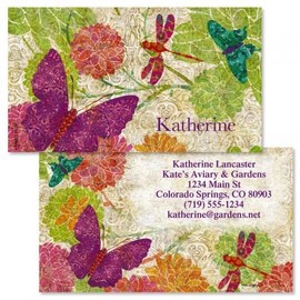Colors of Nature Custom Printed Business Cards - Set of 250 - 2 x 3-½ inches - Matte Finish - Double-Sided - Gifts for Artists, Florists, Gardeners, Printed in the USA, by Colorful Images