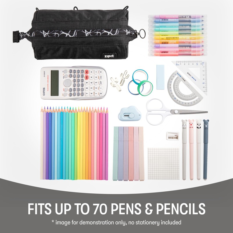 ZIPIT Lenny Pencil Case | Large Capacity Pencil Pouch |