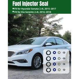 eosorssa 353102GGA0 Fuel Injector Seal Repair Kit(4 Sets) Fit for Hyundai Sonata 2.4L 2015-2017 Fit for Kia Sorento 2.4L 2016-2018 Replace 35310-2GGA0 35310-2GGA1