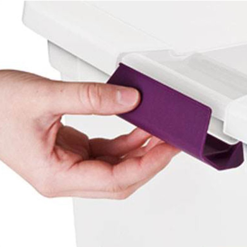 Sterilite 27 Quart Clear Latch Lid Storage Container Tote, 6