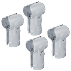 OTTFF 4 Pack 2" (1-7/8" OD) End Rail Clamp T Pipe Clamps Connector, 2 Way Connector for Chain Link Fence, 5/32" Thick