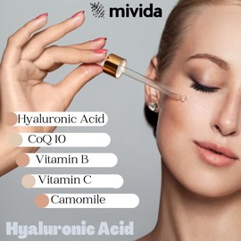 mivida Facial Serum Set of 3 | Hyaluronic Acid Serum + Retinol 2.5% Serum + Vitamin C 20% Serum | Anti-Aging, Hydrating, Brightening & Firming Serum For Face | Skincare Set | 1 fl oz - Pack of 3