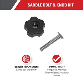 Simpson Cleaning 7107941 Replacement Saddle Bolt and Knob Repair Kit for Handles on Gas Powered Pressure Washers, Black