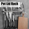 Wall Mounted Storage Shelves Pot Lid Rack Utensil Hanger Hook