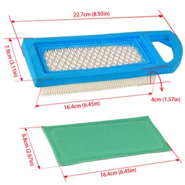 LOCOPOW Pack of 2 Air Filters & Pre-Filter for Briggs & Stratton 795115 4211 4214 5077h 5077K 697015 697153 698083 653202 695547 697014 697634 for John Deere John Deere John 0573 M149171 Lawn Mower