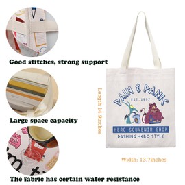 Hercules Movie Merchandise Tote Bag Pain And Panic Inspired Canvas Bag WDW Hercules Villain Lovers Gift Greek Mythology Gift (Pain Panic Tote)