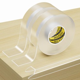 2Pack Clear Edge Protector Strip, 0.8in x 6.56FT(13.12FT Total), Sharp Edge Wrap Cover Tape, Self Adhesive Protective Corner Bumper Guards for Cabinet Door Desk Glass Table Furniture, Countertop