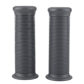 Akozon Handle Grip Pair of 1inch 25mm/1.1inch 28mm Universal Motorcycle Non Slip Stripe Vintage TPU Handle Handlebar Grip Fit for Most of Motorcycles (Dark Grey)