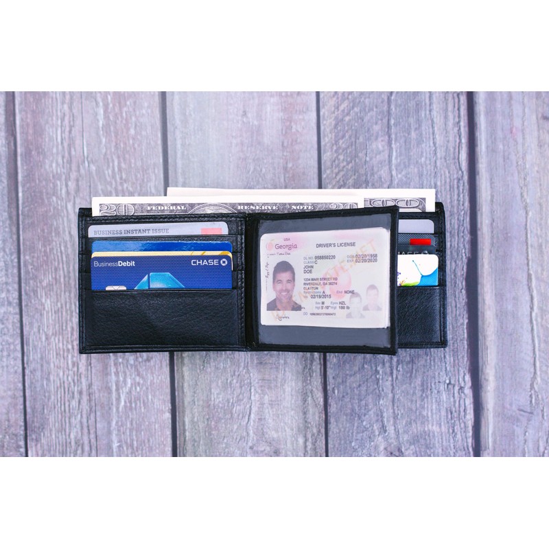 Texan Bull Wallet for Men-Genuine Leather RFID Signal Blocking Bifold