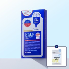 [8-Ply Hyaluronic Acid] Mediheal The NMF Ampoule Mask Pack 1+1, 20 sheets in total + 1 Dermacynergy Wrapping Mask Pack (gift) / [8중 히알루론산] 메디힐 더 엔엠에프 앰플 마스크팩 1+1 총 20매 + 더마시너지 랩핑마스크팩 1매 (증정)
