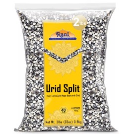 Rani Urid / Urad Split (Matpe beans split with skin) Indian Lentils, 32oz (2lbs)