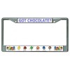got chocolate m&m logo license plate frame made in usa