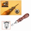 4 in 1 Leather Awl Sewing Punch Wooden Handle Leather