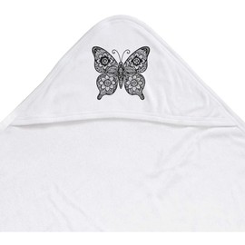 Azeeda 'Mandala Butterfly' Baby Hooded Towel (HT00037770)