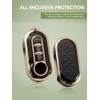 KUNIO Car Key Fob Cover Case Fit for Fiat 500