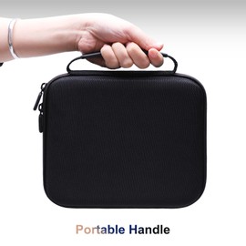 LTGEM Massage Case Compatible with TheraGun Relief Handheld Percussion Massage Gun/Neck/Back/Leg/Shoulder Massage Gun - Travel Protective Carrying Storage Bag, Black + Gray(Case Only)