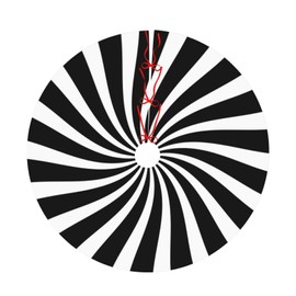 Black White Swirl Candy Christmas Tree Skirt Xmas Mat Holiday Party Home Ornaments Decorations 36 Inch