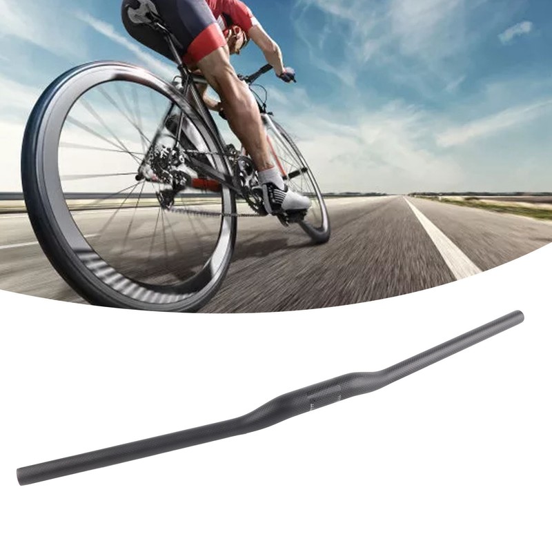 Bicycle Riser Handlebar Matt Black 3K Carbon Fiber Integrated Light