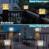 SIEDiNLAR Solar Post Cap Lights Outdoor 4 Modes 40 LEDs