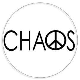 Kiwi Gifts Peace in Chaos - Circle Sticker Decal 3 Inch