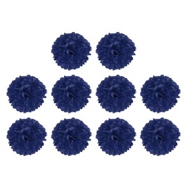 M METERXITY 10 Pcs Tissue Pom Poms Flower - Wedding Decorations Durable and Beautiful for Birthday/Party/Wedding (4" Diameter Blue)