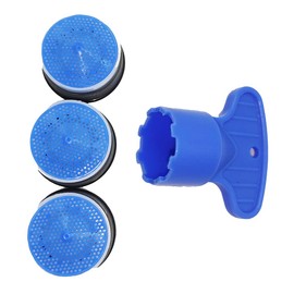 M16/M18(M18.5)/M22/M24 M18 x 4 Pieces Aerator Tap Filter, Fittings Sink Saving Water Carbonator, 3 Pieces Insert Aerator Male Thread with 1 Piece Key (M18) M16/M18(M18.5)/M22/M24 M18 x 4 Pieces