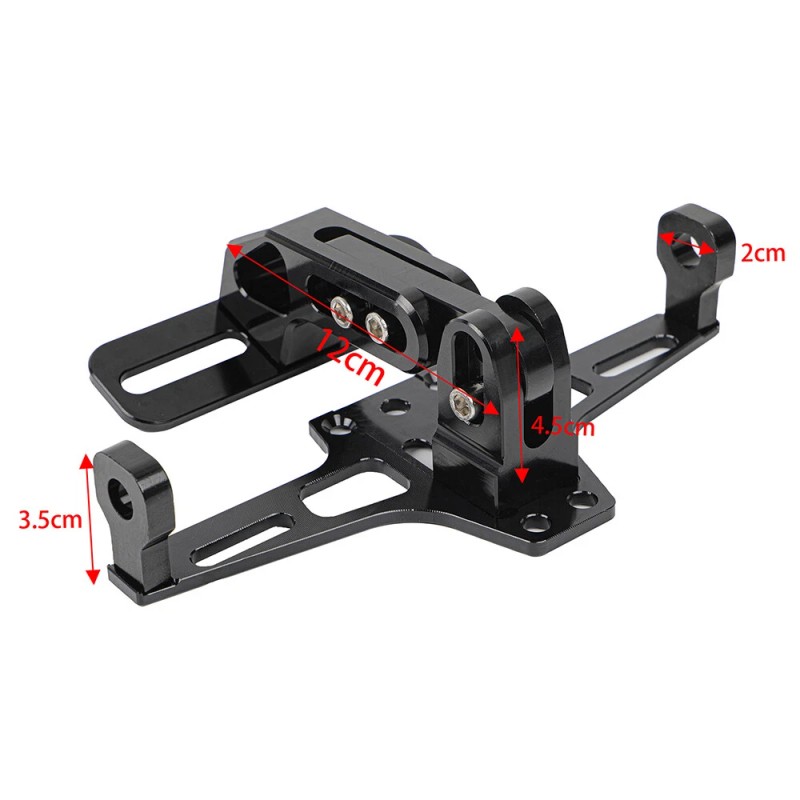 KEEPDSGN Black Motorcycle Fender Eliminator License Plate Holder Bracket LED