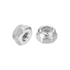 uxcell 10Pcs #6-32 Nylon Insert Hex Lock Nuts, 304 Stainless