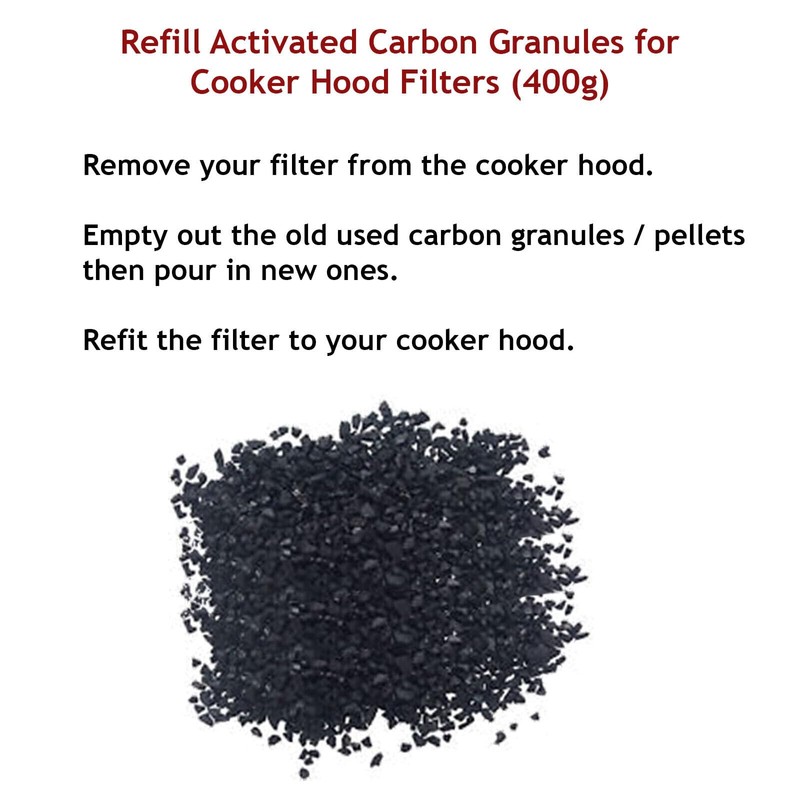 SPARES2GO Charcoal Carbon Filter Refill Activated Granules for Leisure Cooker