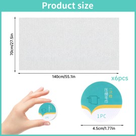 Darryy Compressed Bath Towel Set, Outdoor Towel, 6 Bath Towels, 70 x 140 cm, Compressed Bath Towel, Reusable, Small Travel Items, Swimming Accessories