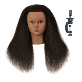 Ladella Beauty 20" Cosmetology (Heavy Density) 100% Yak Hair Mannequin Manikin Training Head