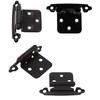 Decobasics 1/2" Overlay Matte Black Cabinet Hinges (1 Pair -2