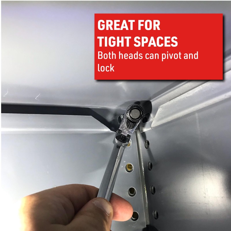 EZRED 4S12L 12-inch Chrome Quarter Stick With Locking Flex Heads,