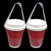 FERENLI 12.5x23cm 100 Pcs Clear Plastic Handle Drink Containers Bags
