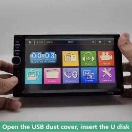 DUOERLAN 7 in 2 Din Pantalla Pantalla Tactil Para Carro Auto MP5 Radio Estereo Con Camera