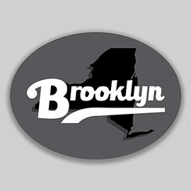 JMM Industries Brooklyn New York Vinyl Decal Sticker Car Window Bumper 2-Pack 4.5-Inches by 3.5-Inches Premium Quality UV-Protective Laminate PDS1652
