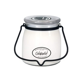Milkhouse Candle Company, Creamery Scented Soy Candle: Butter Jar Candle, Celebrate!, 16-Ounce (MLK-Celebrate-Butter-16)
