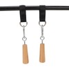 RiToEasysports Wooden Pull Up Handles Hand Grips Strength Trainer Training