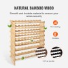 8-Tier 72 Bottle Stackable Modular Wine Rack Bamboo Wood Display