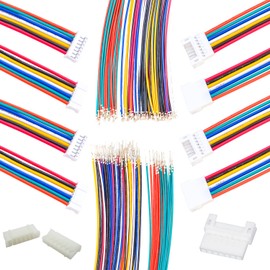 Yoeruyo PH2.0mm Extension Wire Male & Female Connector and 22AWG Pre-Crimped Cables, 2/3/4/5/6/7/8/9/10/12 Pin JST Connector with Length of 10/20/50/80/100CM Wire (2 Sets MF 7Pin-20CM)