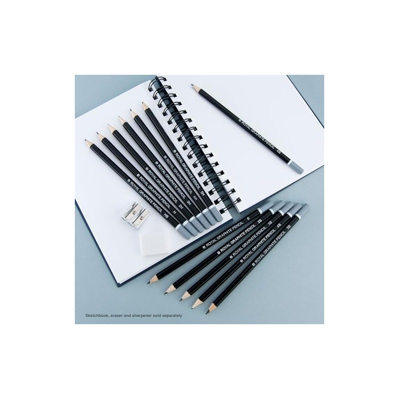 Royal & Langnickel SPEN-12 Essentials Sketching Pencil Set, 12-Piece
