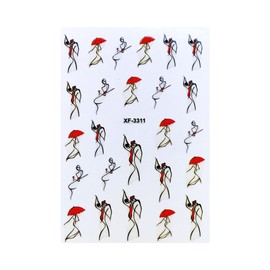 Generic Heart Love Nail Sticker Bear Love Red Lips You Kiss Valentine Day Nail Decals Xf3311 Nail Wraps Art Stickers Manicure Supplies for Women for Home Nails Full Long Lasting Easy Apply and Remove